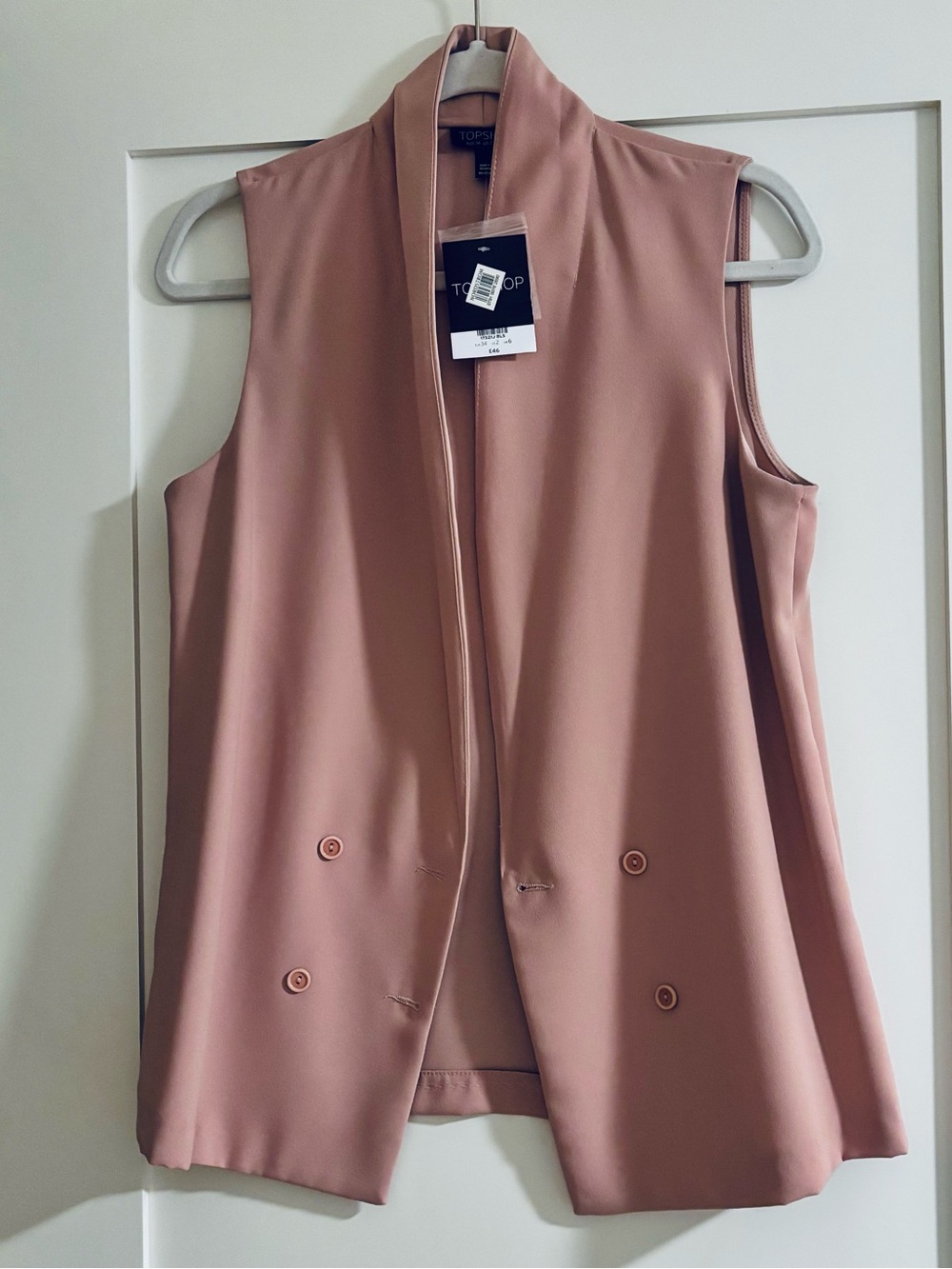 Topshop - Sleeveless Double-Breasted Vest